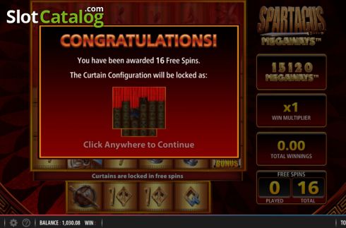 Οθόνη6. Spartacus Megaways Κουλοχέρης