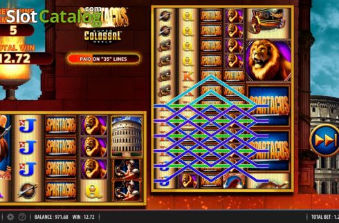 Οθόνη9. Spartacus Super Colossal Reels Κουλοχέρης