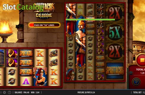 Οθόνη4. Spartacus Super Colossal Reels Κουλοχέρης