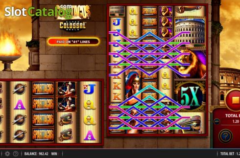 Οθόνη5. Spartacus Super Colossal Reels Κουλοχέρης
