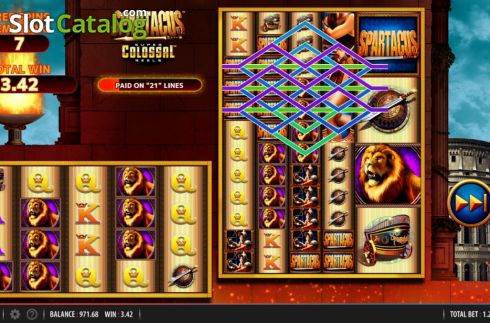 Οθόνη7. Spartacus Super Colossal Reels Κουλοχέρης