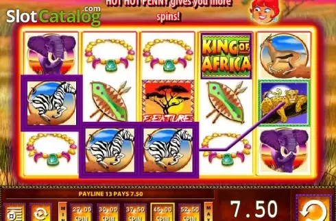 Οθόνη6. King of Africa (WMS) Κουλοχέρης