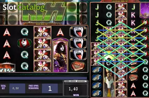 Win screen. KISS: Shout it Out Loud! Κουλοχέρης