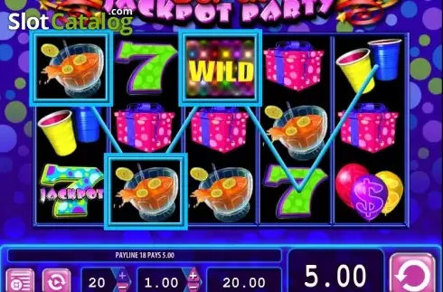 Οθόνη4. Super Jackpot Party Κουλοχέρης 