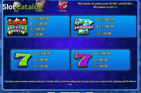 Οθόνη9. Super Jackpot Party Κουλοχέρης 