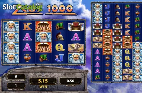 Δωρεάν περιστροφές. Zeus 1000 (WMS) Κουλοχέρης