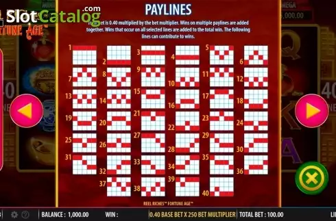 Οθόνη5. Reel Riches Fortune Age Κουλοχέρης