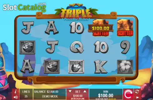 Οθόνη3. Triple Paradise Riches Κουλοχέρης