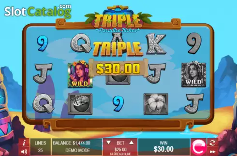 Οθόνη4. Triple Paradise Riches Κουλοχέρης