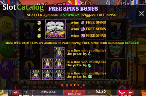 Οθόνη7. Mardi Gras (Wager Gaming) Κουλοχέρης