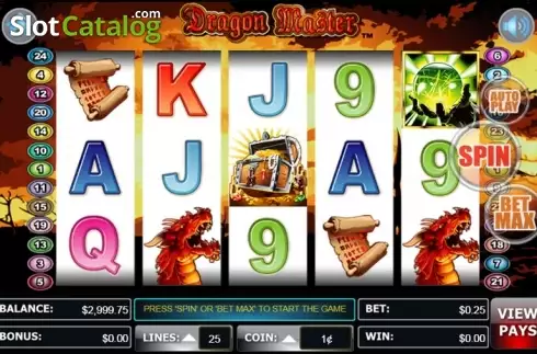Οθόνη 1. Dragon Master (Wager Gaming) Κουλοχέρης