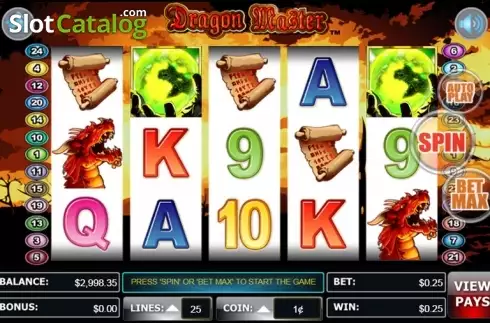 Οθόνη 3. Dragon Master (Wager Gaming) Κουλοχέρης