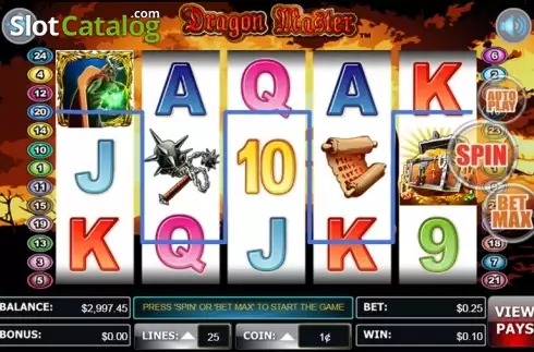 Οθόνη 4. Dragon Master (Wager Gaming) Κουλοχέρης