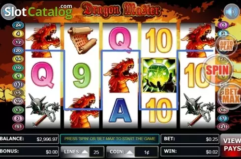 Οθόνη 5. Dragon Master (Wager Gaming) Κουλοχέρης