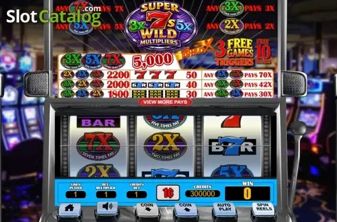 Οθόνη2. Super 7s Wild Multipliers Κουλοχέρης