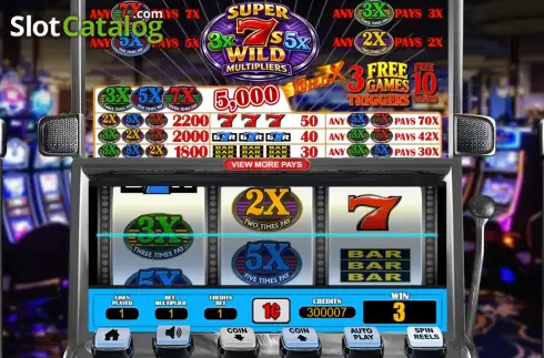 Οθόνη3. Super 7s Wild Multipliers Κουλοχέρης