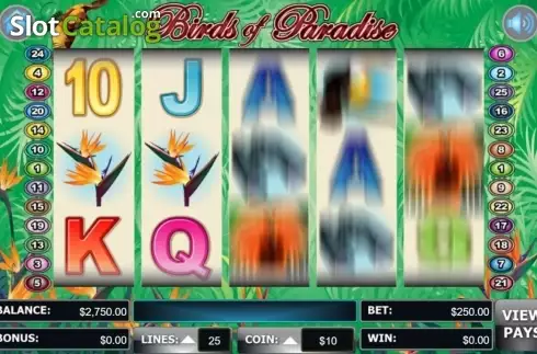 Οθόνη6. Birds Of Paradise (Wager Gaming) Κουλοχέρης 