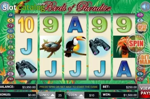Οθόνη9. Birds Of Paradise (Wager Gaming) Κουλοχέρης 