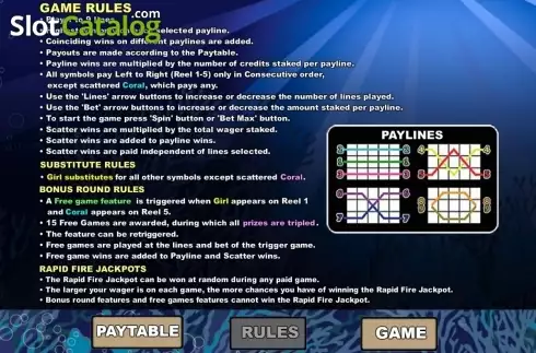 Οθόνη3. Coral Cash (Wager Gaming) Κουλοχέρης