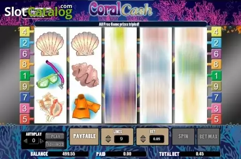 Οθόνη5. Coral Cash (Wager Gaming) Κουλοχέρης