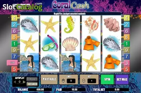 Οθόνη7. Coral Cash (Wager Gaming) Κουλοχέρης