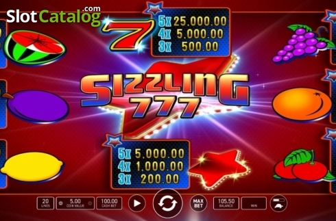 Οθόνη7. Sizzling 777 Κουλοχέρης
