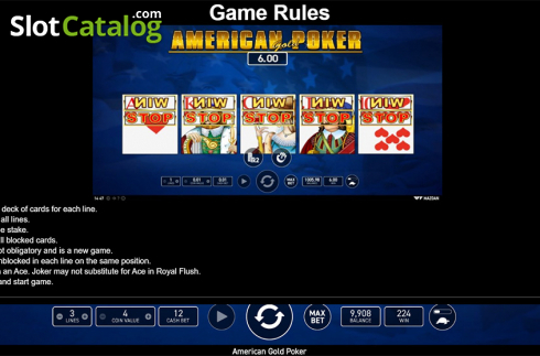 Οθόνη8. American Poker Gold (Wazdan) Κουλοχέρης