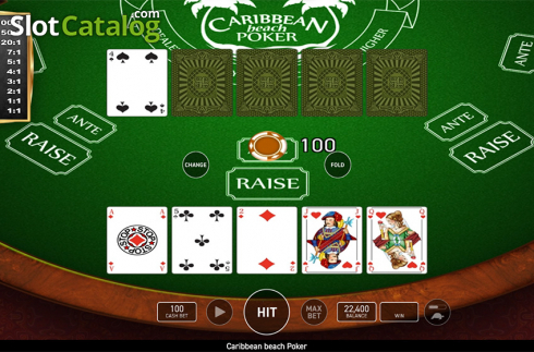 Οθόνη3. Caribbean Beach Poker (Wazdan) Κουλοχέρης