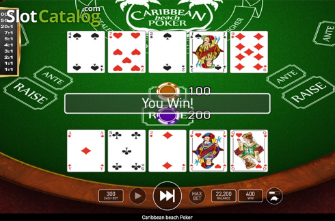 Οθόνη4. Caribbean Beach Poker (Wazdan) Κουλοχέρης