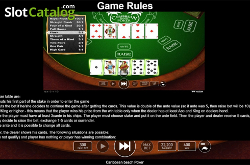 Οθόνη8. Caribbean Beach Poker (Wazdan) Κουλοχέρης