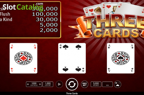 Οθόνη6. Three Cards Poker (Wazdan) Κουλοχέρης