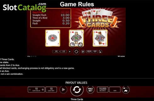 Οθόνη7. Three Cards Poker (Wazdan) Κουλοχέρης