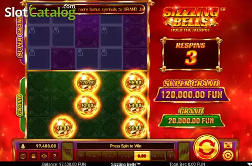 Οθόνη7. Sizzling Bells Κουλοχέρης