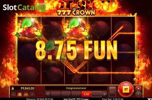 Οθόνη6. Hot Slot 777 Crown Κουλοχέρης