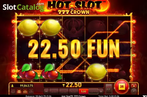 Οθόνη7. Hot Slot 777 Crown Κουλοχέρης