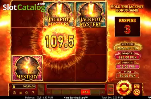 Οθόνη6. 9 Burning Stars Κουλοχέρης 