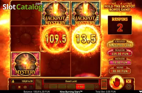 Οθόνη7. 9 Burning Stars Κουλοχέρης 