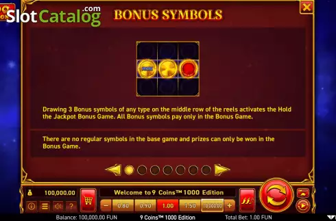 Οθόνη9. 9 Coins: 1000 Edition Κουλοχέρης