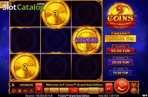 Οθόνη3. 9 Coins Grand Gold Edition Κουλοχέρης