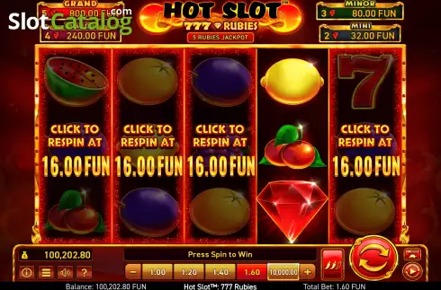 Οθόνη4. Hot Slot: 777 Rubies Κουλοχέρης