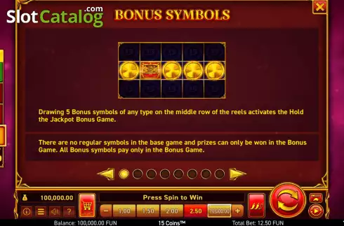 Οθόνη9. 15 Coins Κουλοχέρης