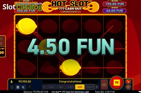 Οθόνη4. Hot Slot: 777 Cash Out Extremely Light Κουλοχέρης 