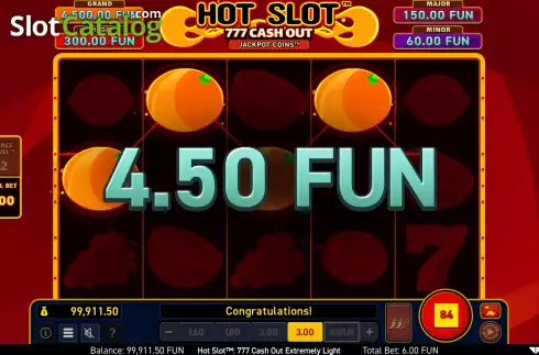 Οθόνη5. Hot Slot: 777 Cash Out Extremely Light Κουλοχέρης 