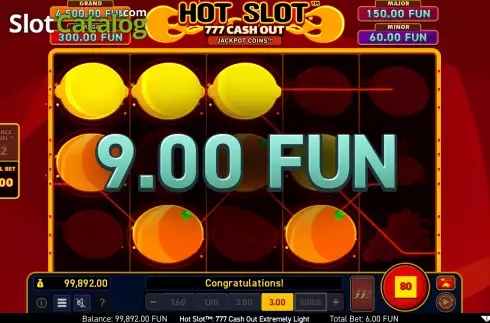 Οθόνη6. Hot Slot: 777 Cash Out Extremely Light Κουλοχέρης 