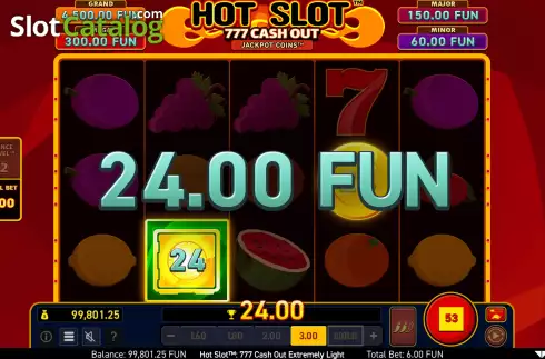 Οθόνη7. Hot Slot: 777 Cash Out Extremely Light Κουλοχέρης 