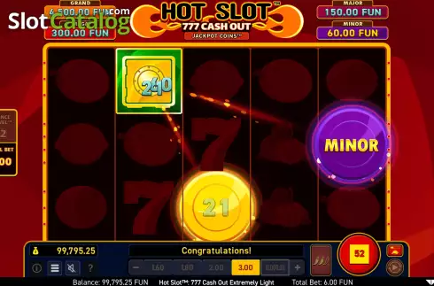 Οθόνη9. Hot Slot: 777 Cash Out Extremely Light Κουλοχέρης 