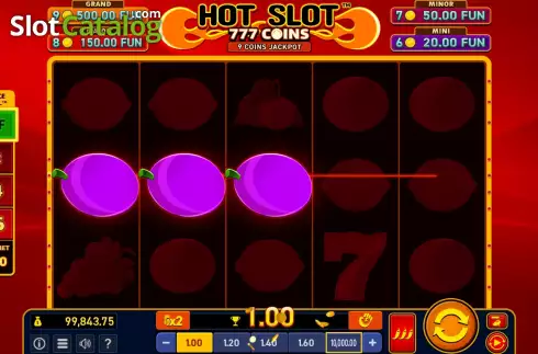 Οθόνη4. Hot Slot: 777 Coins Extremely Light Κουλοχέρης