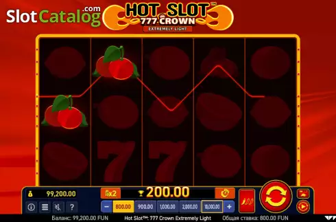 Οθόνη2. Hot Slot: 777 Crown Extremely Light Κουλοχέρης 
