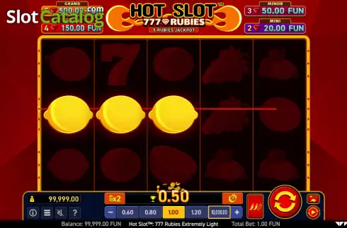 Οθόνη3. Hot Slot: 777 Rubies Extremely Light Κουλοχέρης