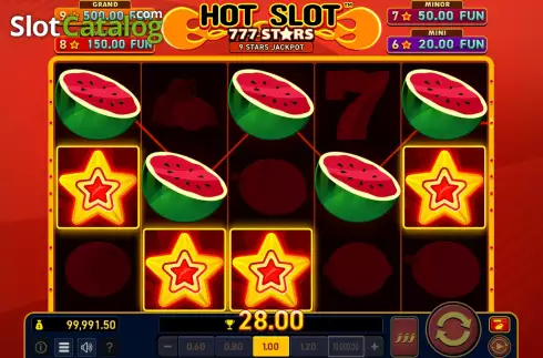Οθόνη7. Hot Slot: 777 Stars Extremely Light Κουλοχέρης